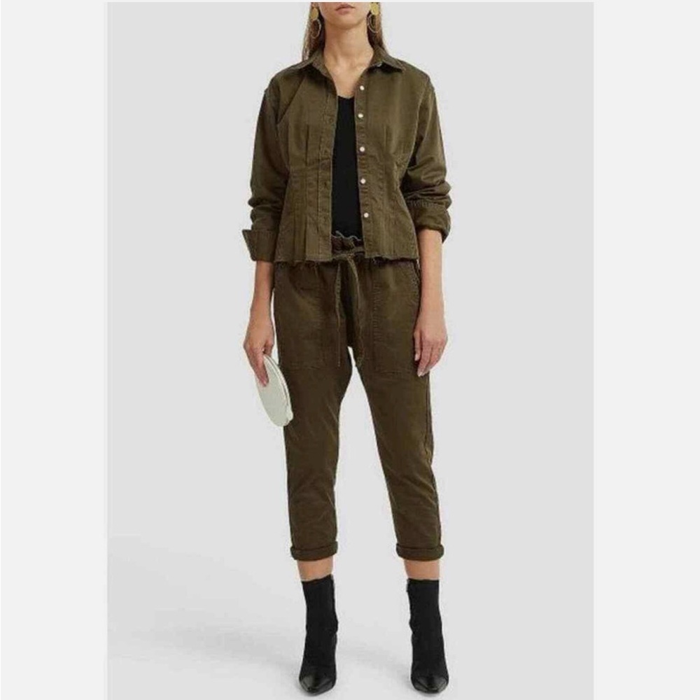 Current Elliot The Tella Button Front Shirt Army
Green Size S